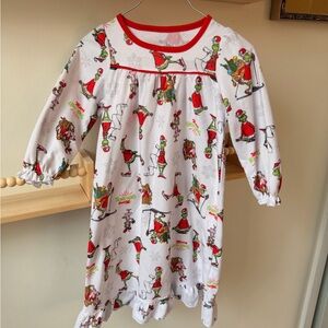 Toddler White & Red Grinch Holiday Nightgown